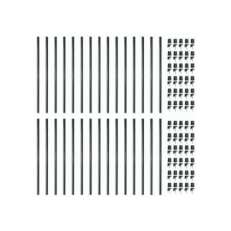 Nuvo Iron CONTRACTOR VALUE PACK - 26 in LONG x 3/4 in DIAMETER BLACK GALVANIZED STEEL ROUND BALUSTERS CR26